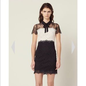 *Almost brand new* Sandro Two-Tone Lace Dress
